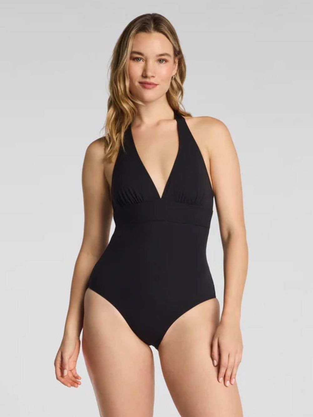 Spanx Black Halter One-Piece Swimsuit